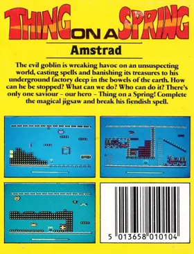 Thing On A Spring (UK) (1986) box cover back
